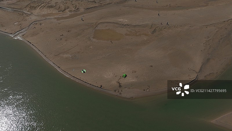 航拍洛阳孟津黄河湿地风光图片素材