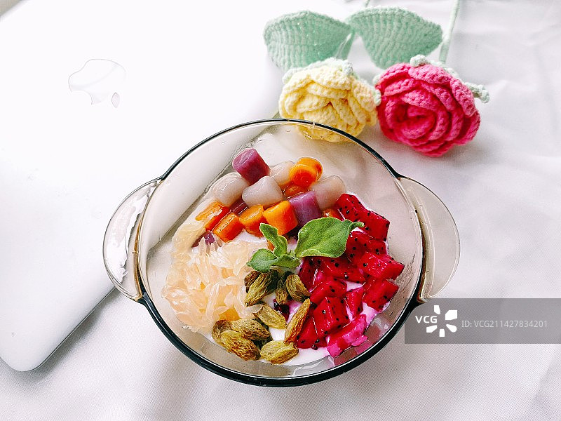 酸奶味儿芋圆图片素材