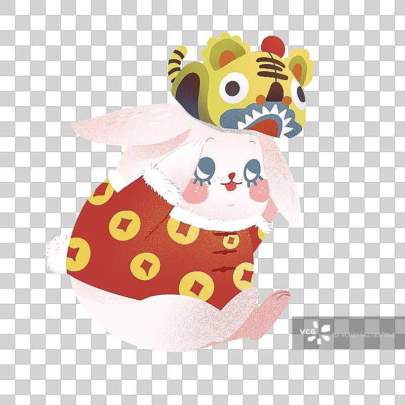 春节的小兔子图片素材