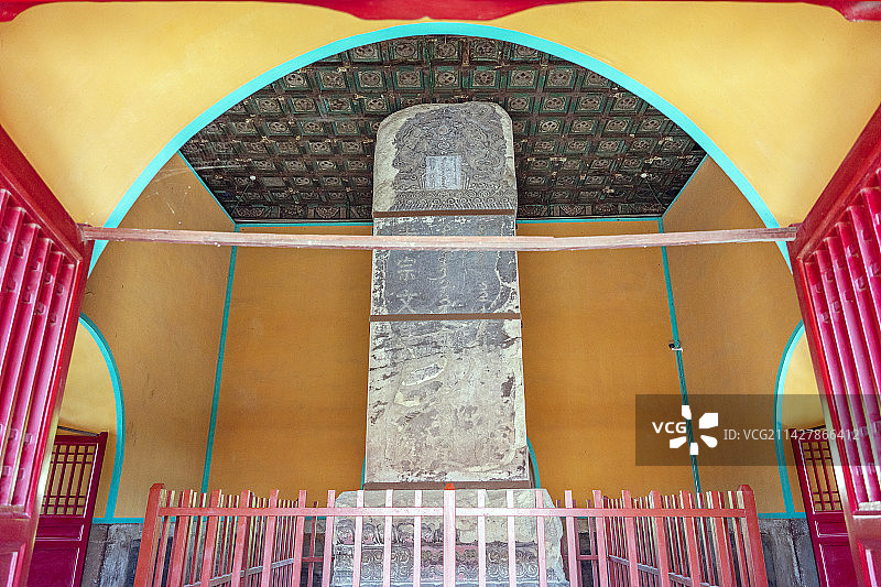 沈阳北陵公园清昭陵明楼神功圣德碑图片素材