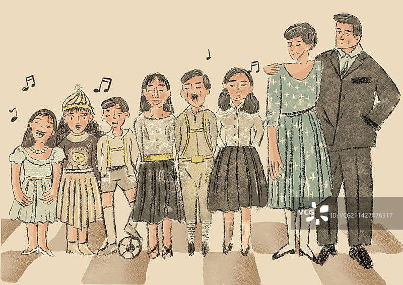 家庭唱诗班图片素材