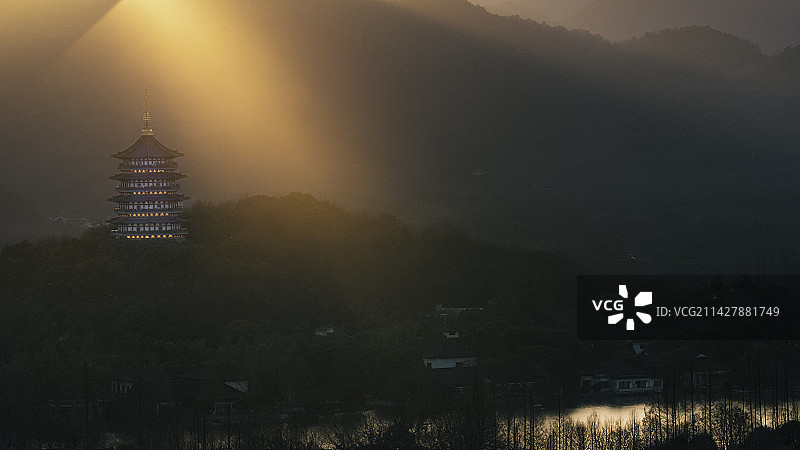 西湖•雷峰夕照图片素材