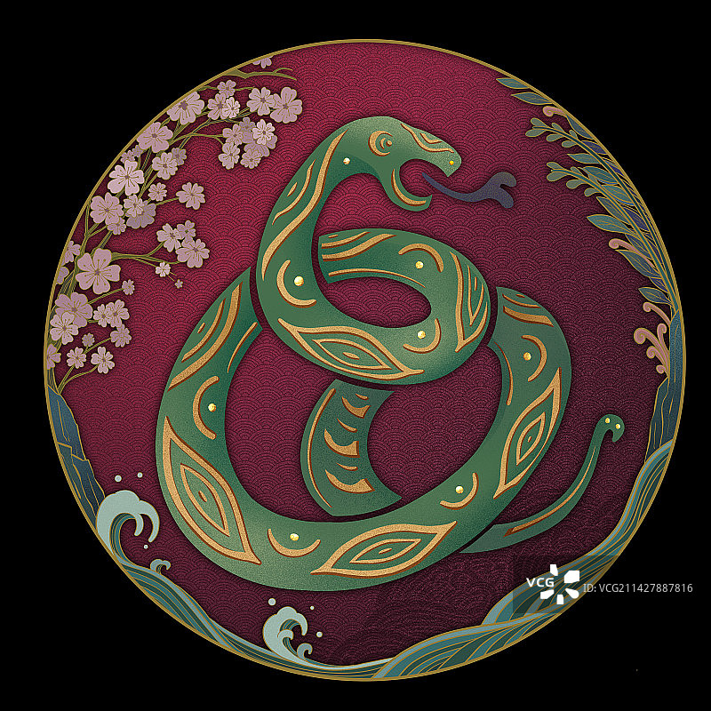 十二生肖系列【巳蛇】图片素材