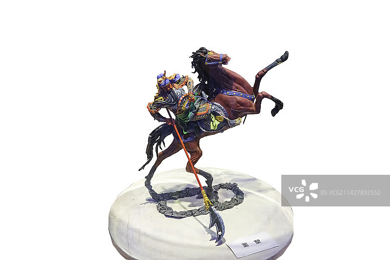 非物质文化遗产，面塑，三国人物五虎上将图片素材