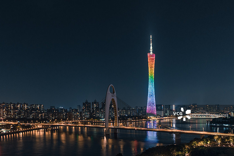 广州塔夜景图片素材