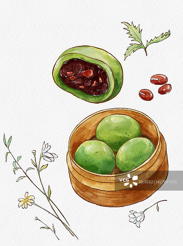 清明节青团图片素材