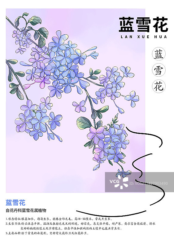 蓝雪花插画设计海报图片素材