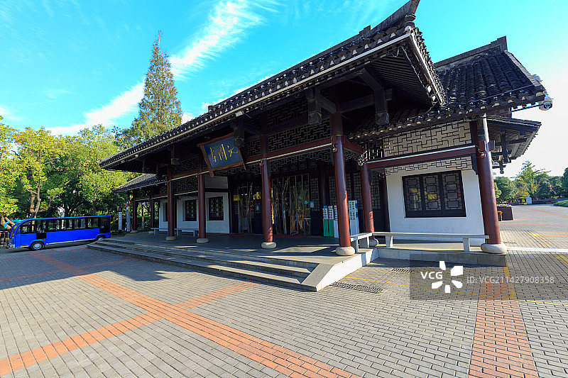 长沙橘子洲内的建筑和广场 沁园春图片素材