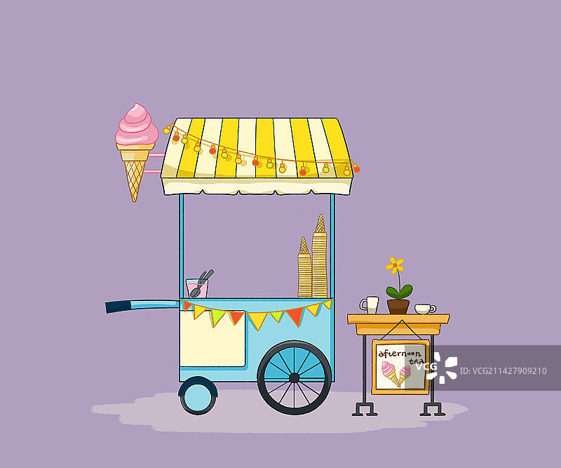 冰激凌车图片素材