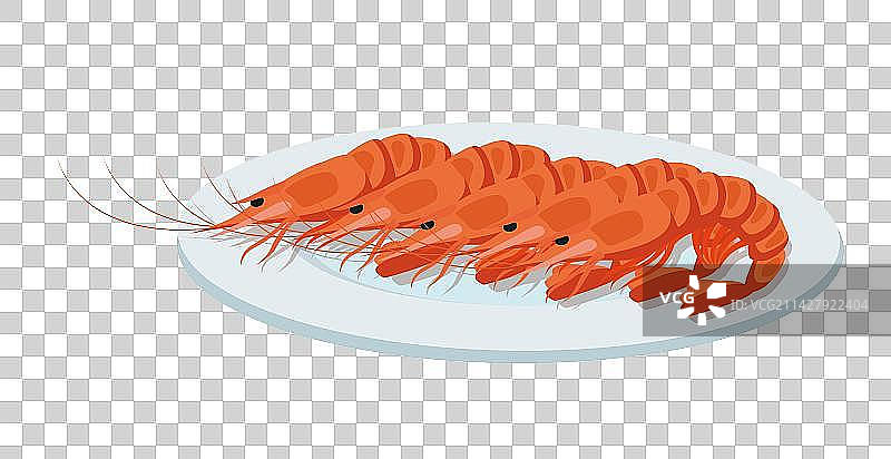 一盘虾图片素材