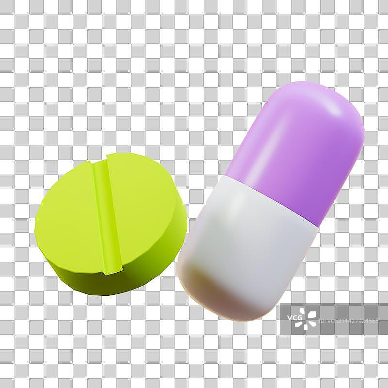 3D立体写实药品元素图片素材