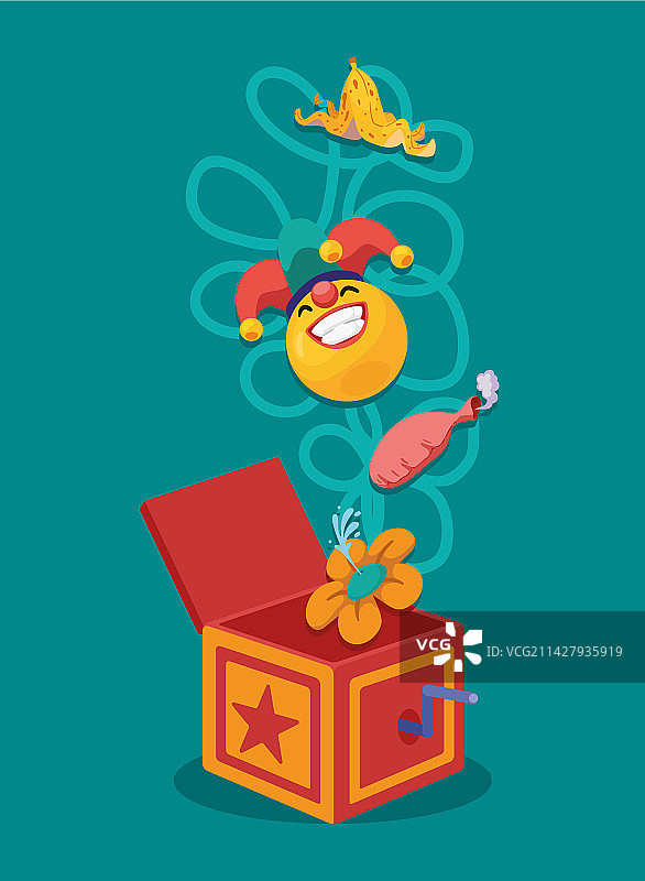 愚人节惊喜盒子海报图片素材