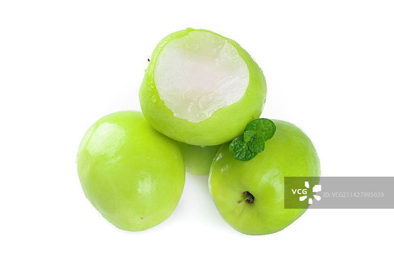 白底上的牛奶青枣图片素材