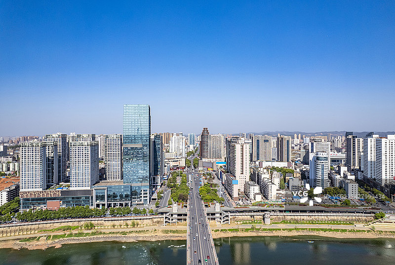 中国湖南省株洲城市建筑风光图片素材