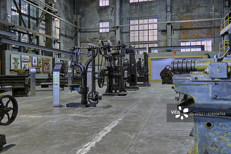 沈阳中国工业博物馆工厂重型机器工业设备图片素材
