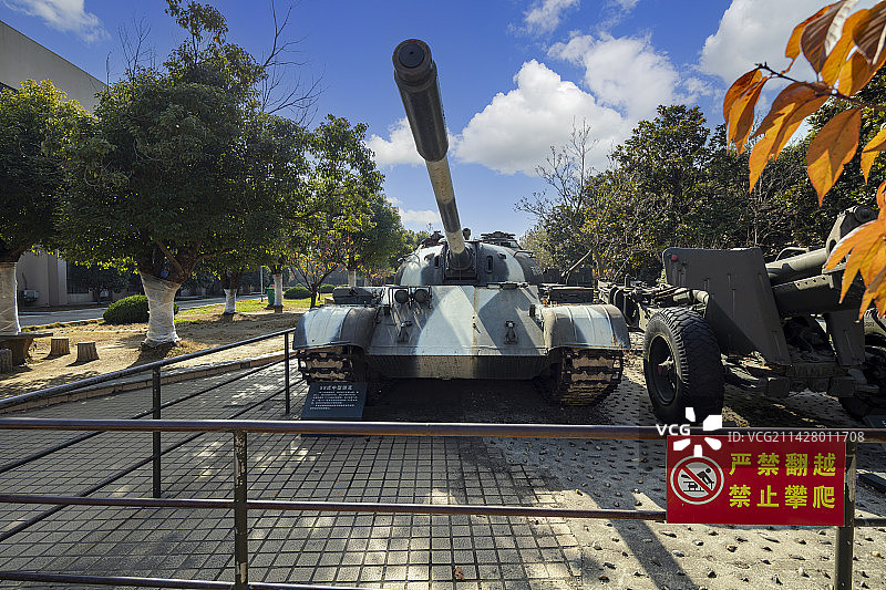 中国山东济南台儿庄大战纪念馆59式中型坦克图片素材