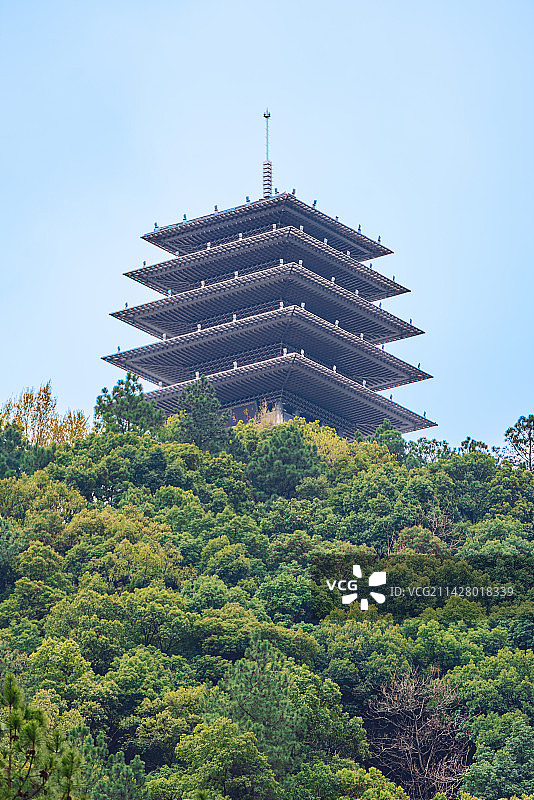 中国浙江杭州临平山东来阁风光图片素材