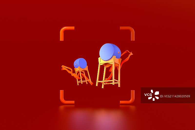 3D渲染中国风静物图片素材