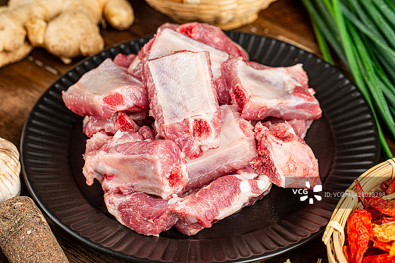 新鲜猪排骨图片素材