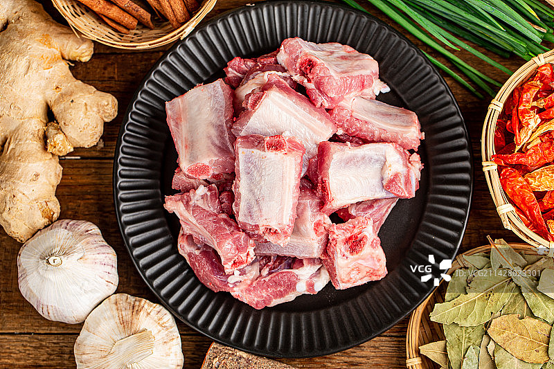 新鲜猪排骨图片素材