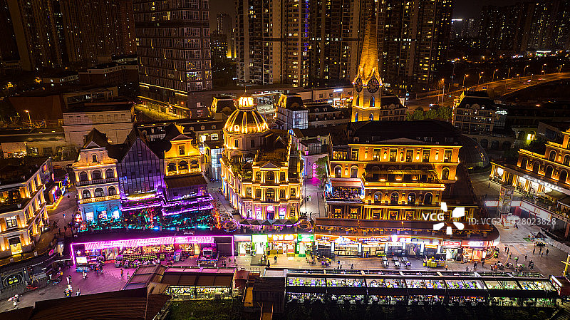 湖南长沙渔人码头夜景图片素材