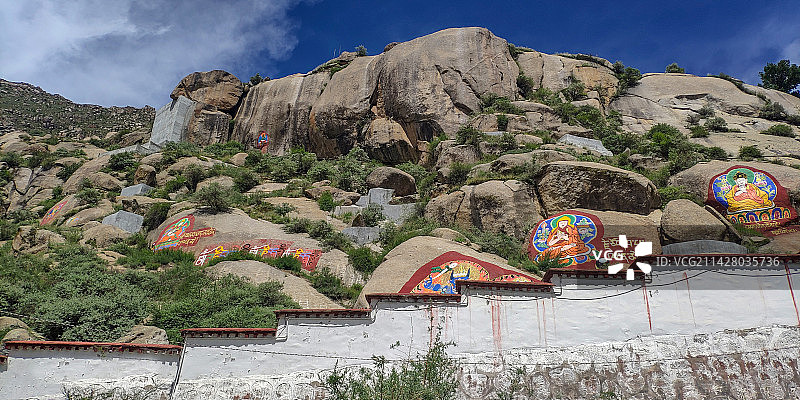 西藏拉萨色拉寺后山图片素材
