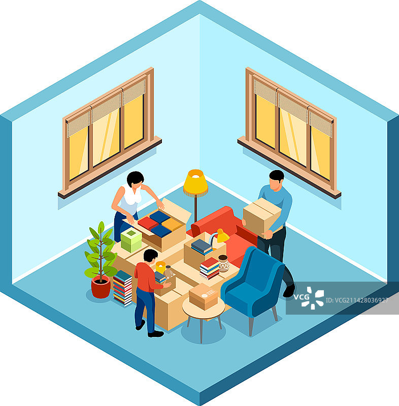 家庭搬家概念图片素材