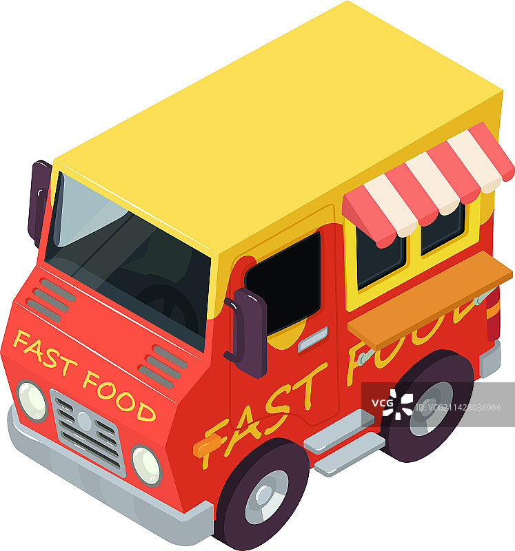 鲜红色2.5D快餐图标图片素材