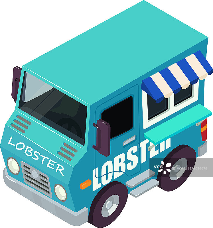 海鲜食品销售2.5D图标图片素材