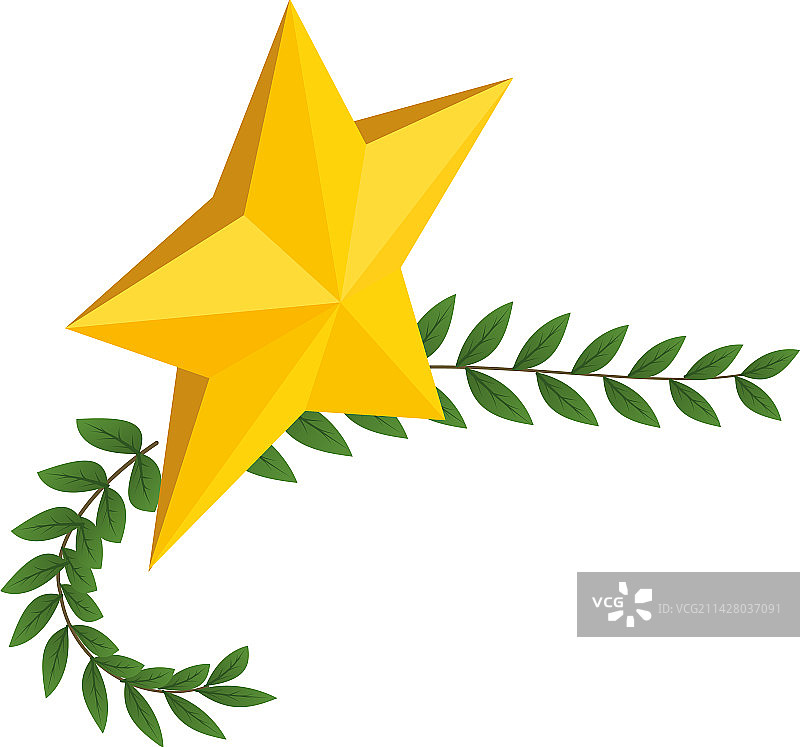 等距金色五星奖励图标图片素材