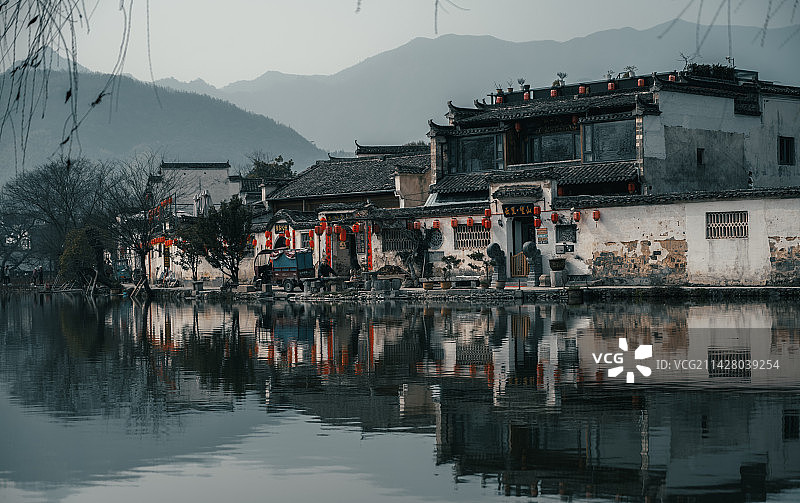 画里宏村图片素材