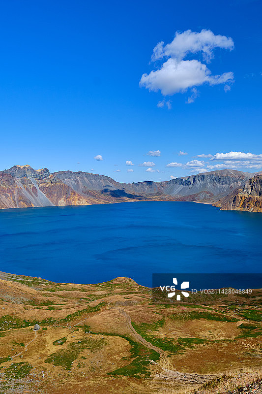 吉林长白山天池西坡湖泊高山自然唯美风光图片素材