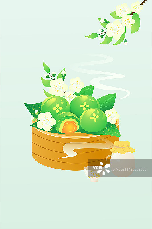 卡通节日二十四节气春天春季立春清明春分谷雨雨水风景户外春游踏青亲子家庭露营青团建筑清明节扁平矢量插画图片素材