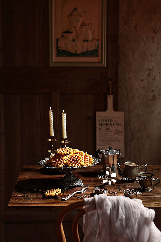 桌上食物的特写镜头图片素材