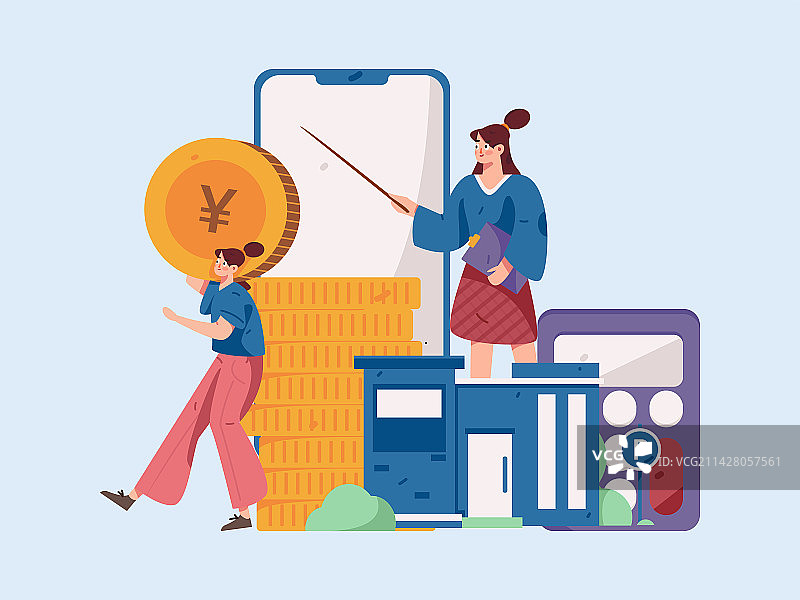 住房贷款扁平矢量概念运营插画图片素材