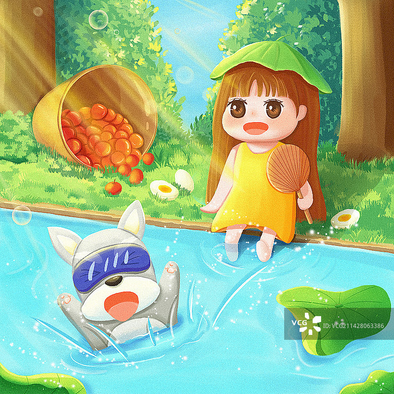 节气立夏夏天插画图片素材