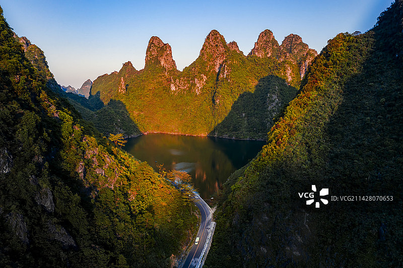 上林县大龙湖风光图片素材