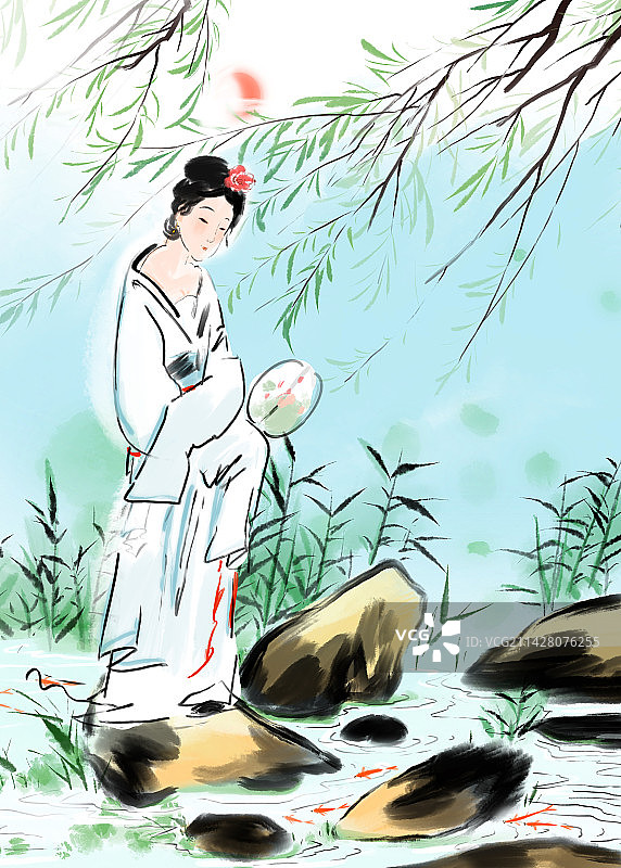 古风女子图片素材