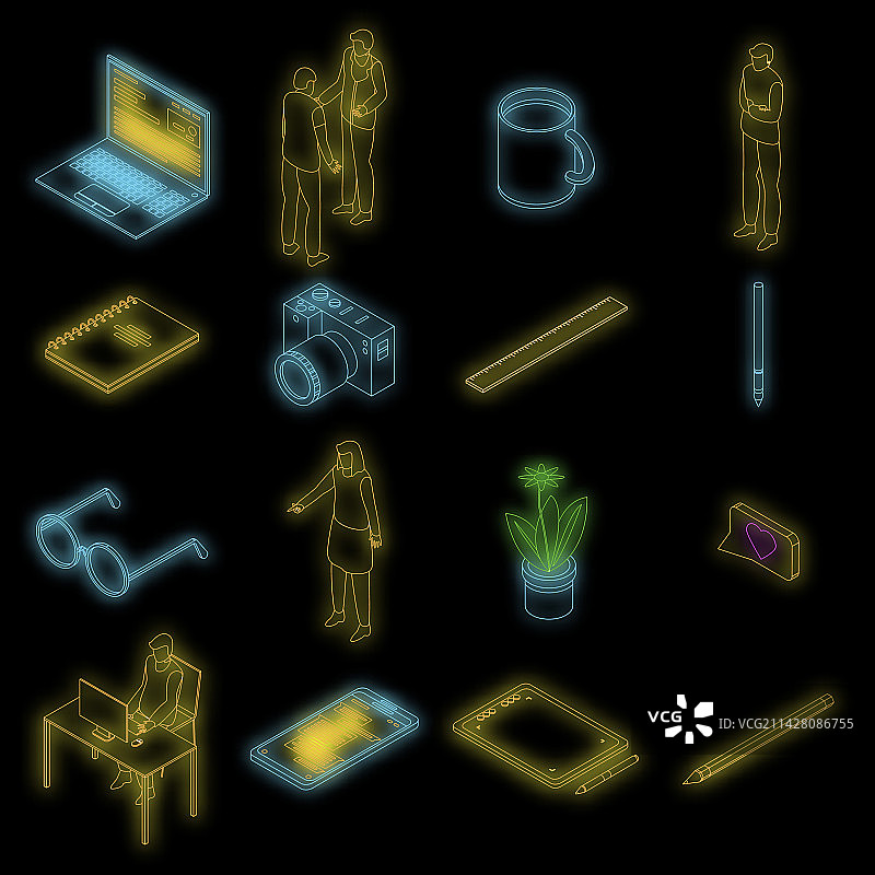 艺术总监霓虹灯图标图片素材