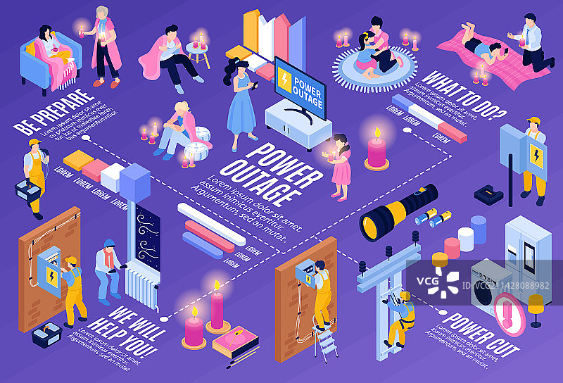 停电图解构图图片素材