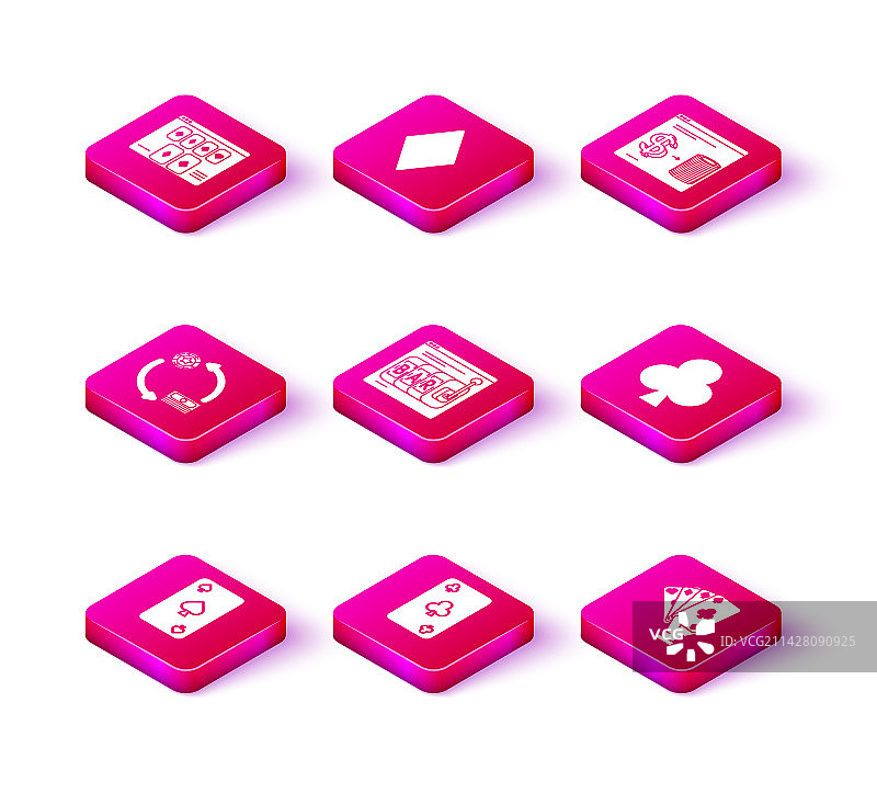 黑桃标志扑克牌与梅花赌场套装图片素材