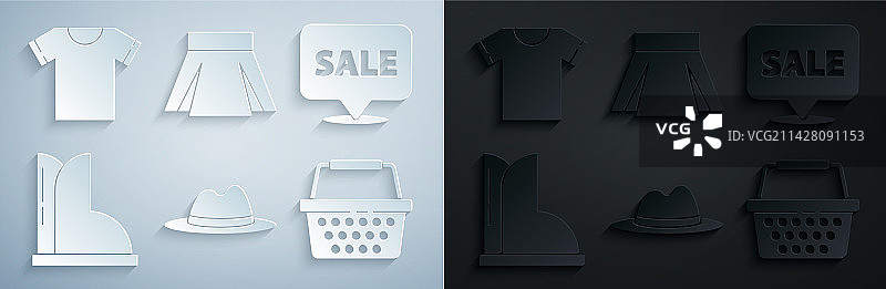 男士带丝带帽子与促销挂牌图片素材