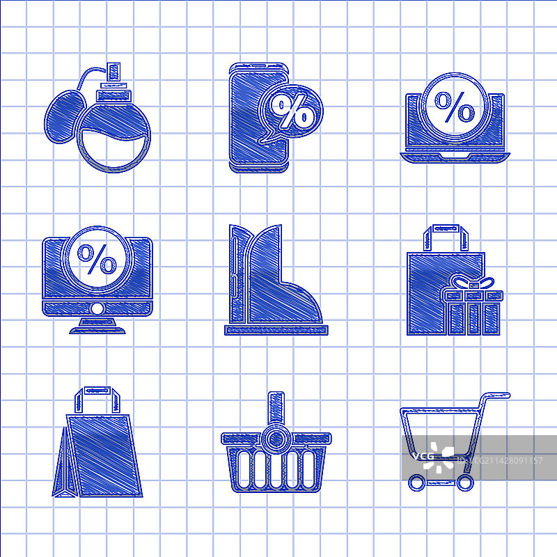 一套防水橡胶靴，用于购物篮图片素材