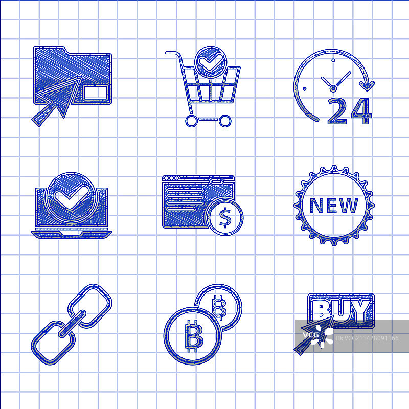 在线购物：屏幕上的加密货币图片素材