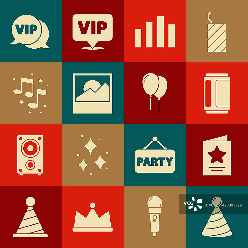 派对帽贺卡啤酒罐音乐图片素材