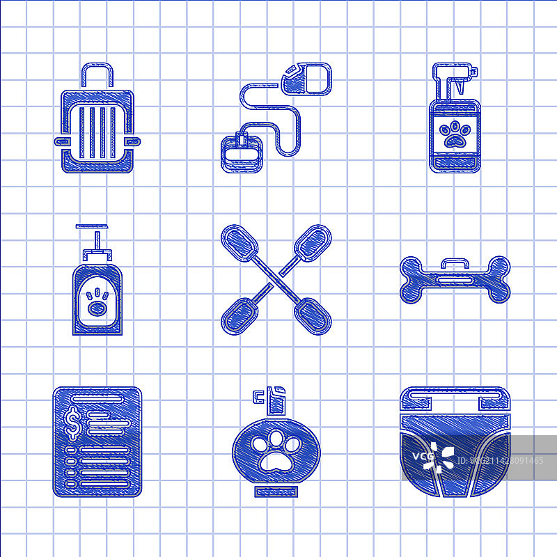 棉签宠物香波尿布狗狗套装图片素材