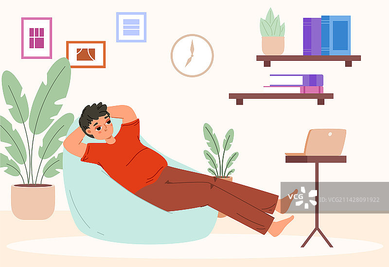 沮丧的年轻人正在看节目图片素材