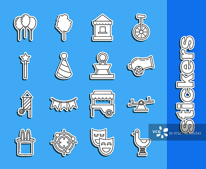 儿童鸭子跷跷板大炮票图片素材