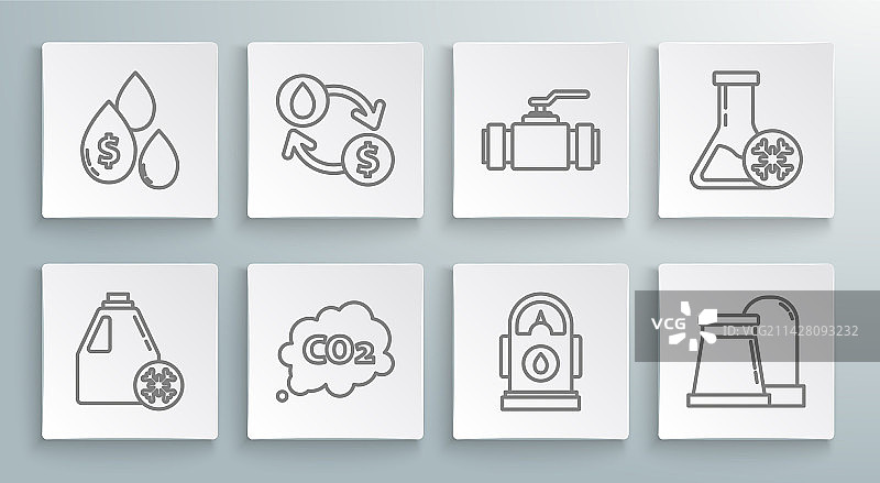 防冻剂罐二氧化碳排放图标图片素材