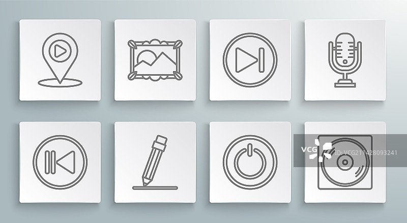 倒带风景铅笔图片图标图片素材